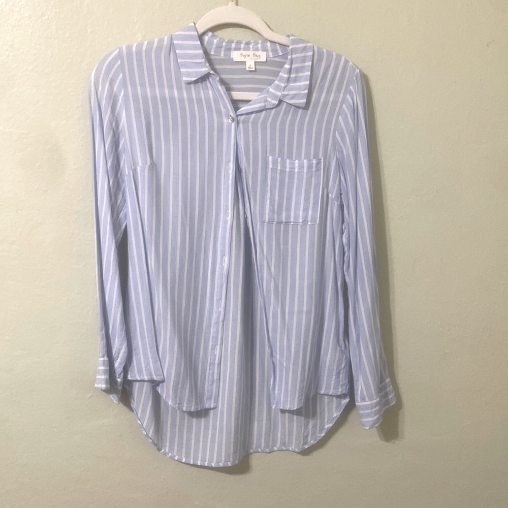 Long-sleeve button up.